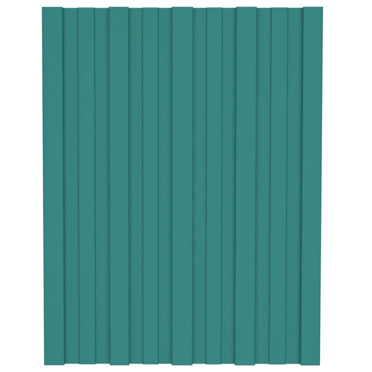 Pannelli da Tetto 36 pz in Acciaio Zincato Verde 60x45 cm cod mxl 39880