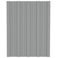 Pannelli da Tetto 12 pz in Acciaio Zincato Grigio 60x45 cm 317189