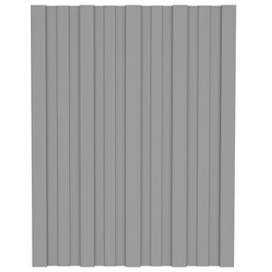 Pannelli da Tetto 12 pz in Acciaio Zincato Grigio 60x45 cm cod mxl 59898