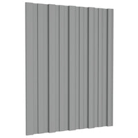 Pannelli da Tetto 12 pz in Acciaio Zincato Grigio 60x45 cm cod mxl 59898