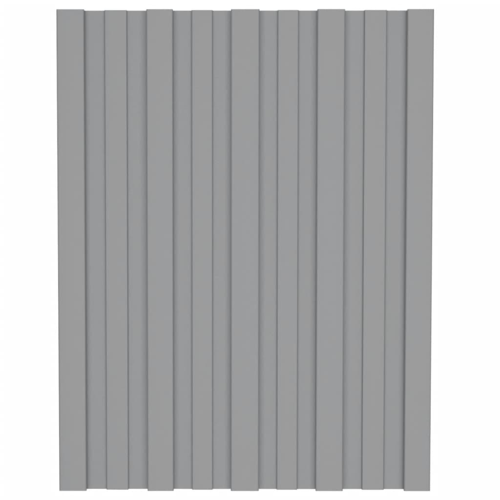 Pannelli da Tetto 36 pz in Acciaio Zincato Grigio 60x45 cm cod mxl 50933