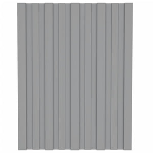 Pannelli da Tetto 36 pz in Acciaio Zincato Grigio 60x45 cm cod mxl 50933