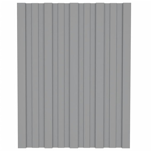 Pannelli da Tetto 36 pz in Acciaio Zincato Grigio 60x45 cm cod mxl 50933