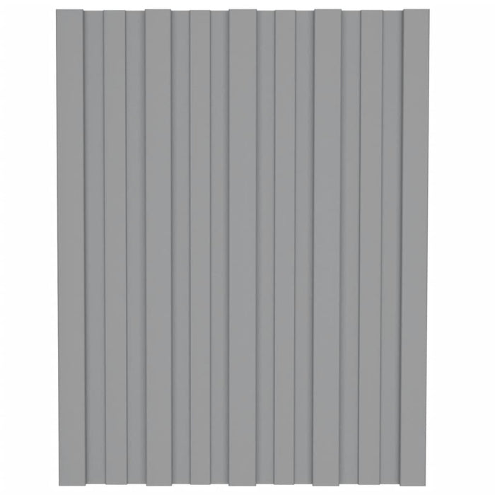 Pannelli da Tetto 36 pz in Acciaio Zincato Grigio 60x45 cm cod mxl 50933