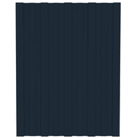 vidaXL Pannelli da Tetto 12 pz in Acciaio Zincato Antracite 60x45 cm