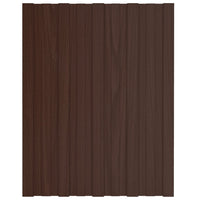 Pannelli da Tetto 12 pz in Acciaio Zincato Marrone 60x45 cm cod mxl 58758