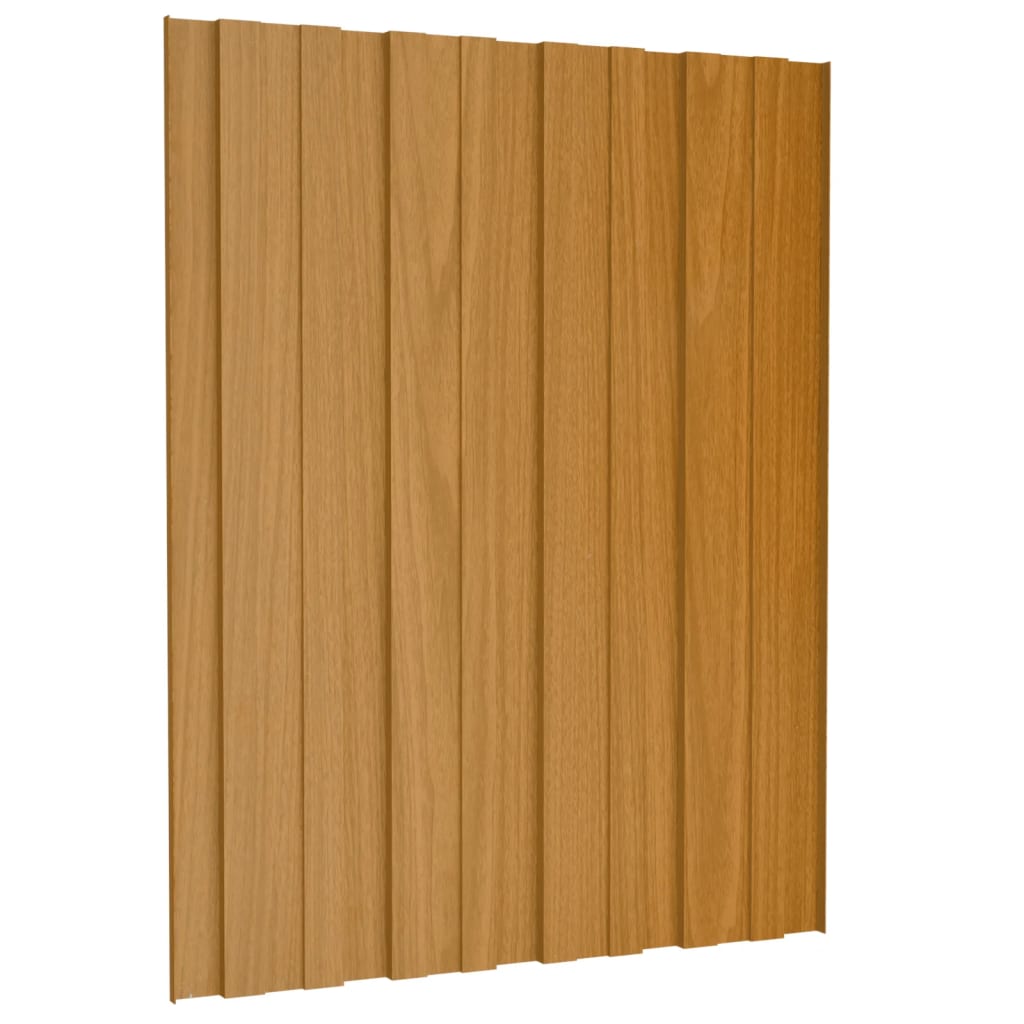 Pannelli da Tetto 12 pz in Acciaio Zincato Naturale 60x45 cm 317195