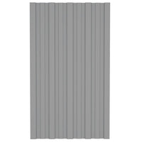 Pannelli da Tetto 12 pz in Acciaio Zincato Grigio 80x45 cm 317201
