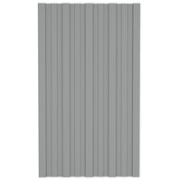 Pannelli da Tetto 36 pz in Acciaio Zincato Grigio 80x45 cm cod mxl 57950