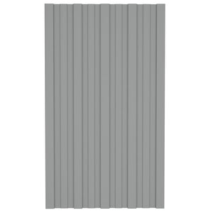 Pannelli da Tetto 36 pz in Acciaio Zincato Grigio 80x45 cm cod mxl 57950