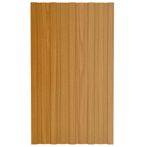Pannelli da Tetto 12 pz Acciaio Zincato Legno Chiaro 80x45 cm