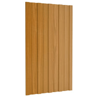Pannelli da Tetto 12 pz Acciaio Zincato Legno Chiaro 80x45 cm