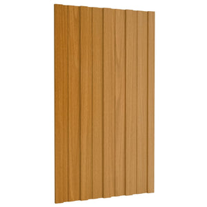 Pannelli da Tetto 12 pz Acciaio Zincato Legno Chiaro 80x45 cm