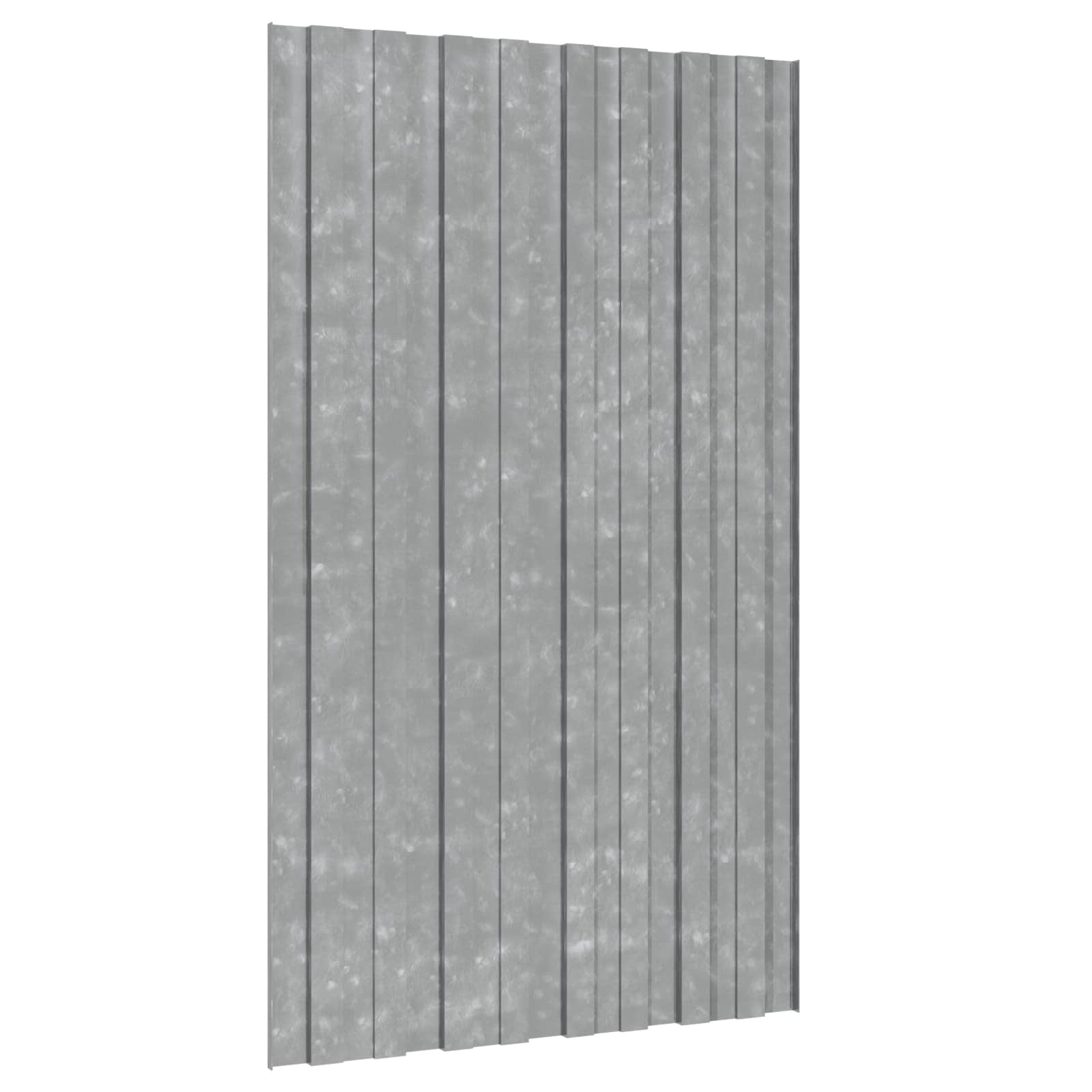 Pannello per tetto 12 pcs Argento 80 x 45 cm Acciaio zincato 42047119