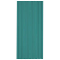 Pannelli da Tetto 12 pz in Acciaio Zincato Verdi 100x45 cm 317211