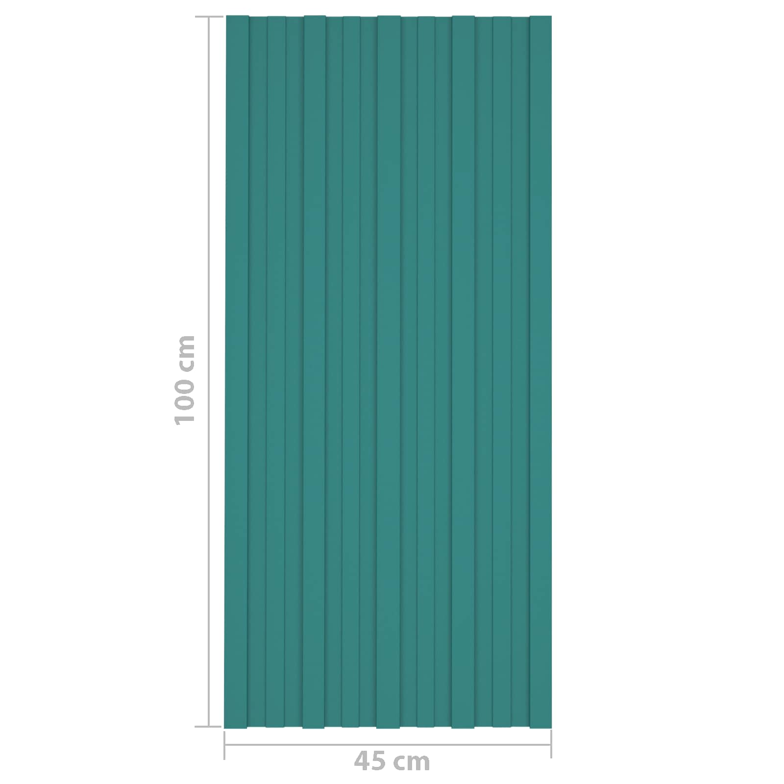 Pannello per tetto 12 pcs Verde 100 x 45 cm Acciaio zincato 42047121