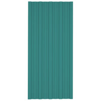 Pannelli da Tetto 36 pz in Acciaio Zincato Verde 100x45 cm 317212