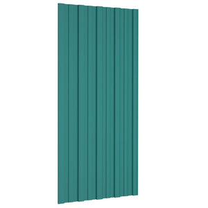 Pannelli da Tetto 36 pz in Acciaio Zincato Verde 100x45 cm 317212