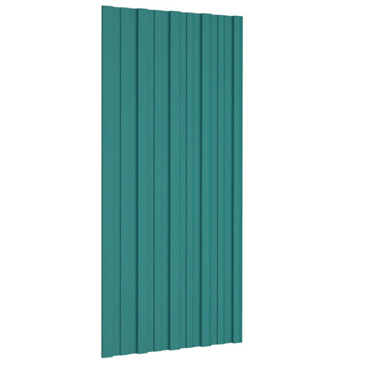 Pannelli da Tetto 36 pz in Acciaio Zincato Verde 100x45 cm 317212