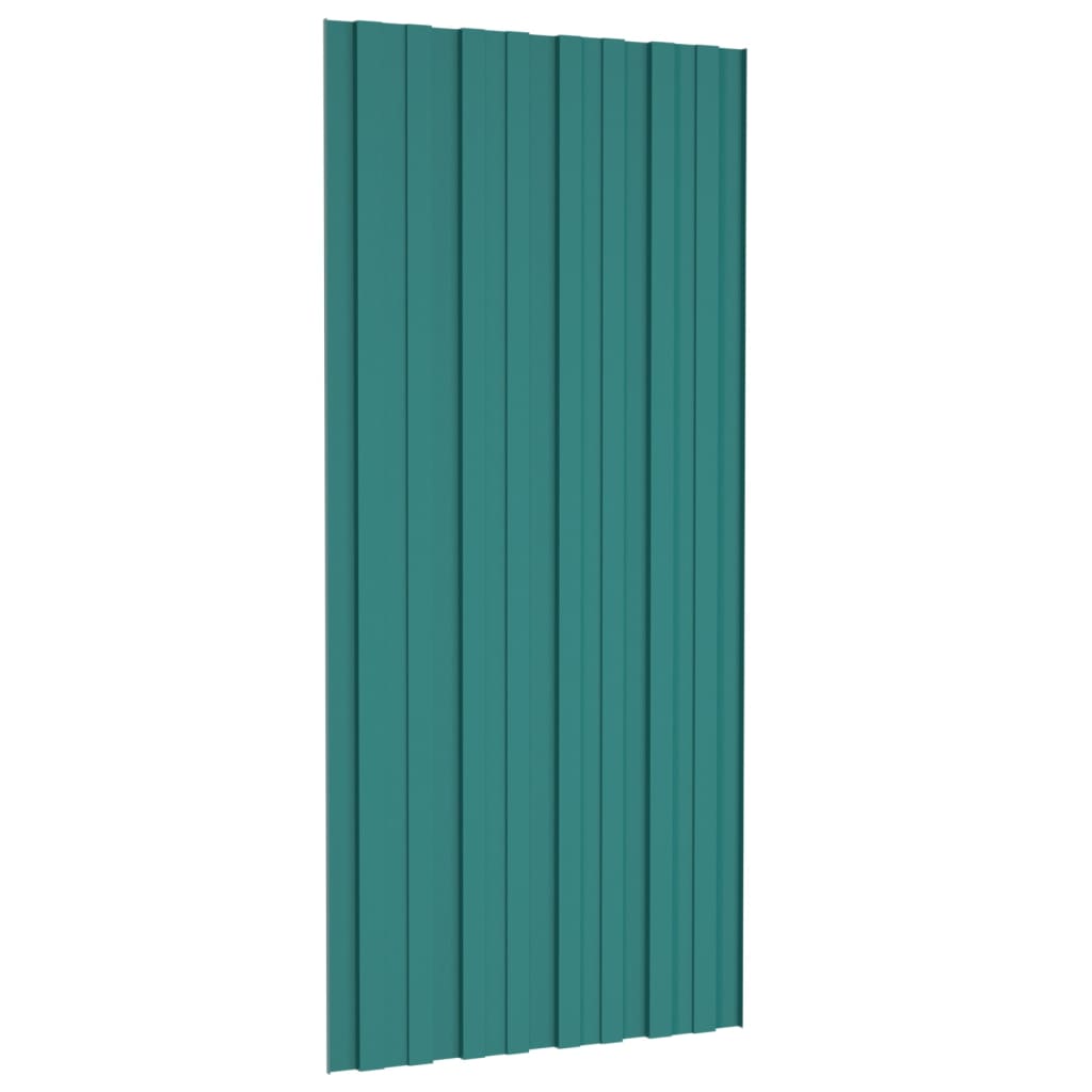 Pannelli da Tetto 36 pz in Acciaio Zincato Verde 100x45 cm 317212