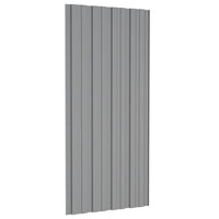 Pannelli da Tetto 12 pz in Acciaio Zincato Grigio 100x45 cm 317213