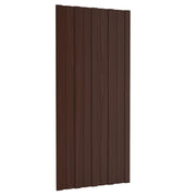 Pannello per tetto 12 pcs Marrone 100 x 45 cm Acciaio zincato 42047127