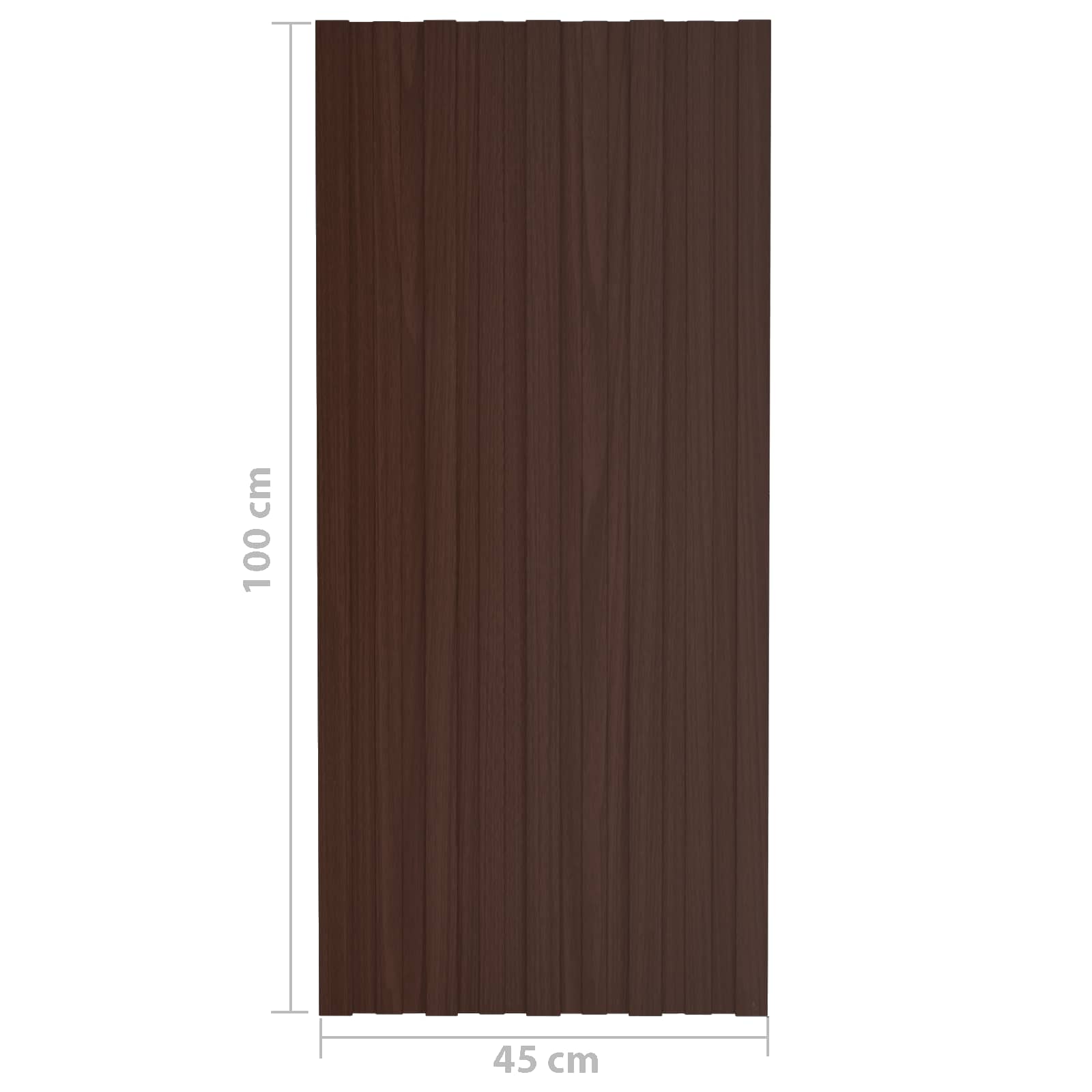 Pannello per tetto 12 pcs Marrone 100 x 45 cm Acciaio zincato 42047127