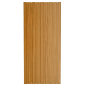Pannelli da Tetto 12 pz Acciaio Zincato Legno Chiaro 100x45 cm