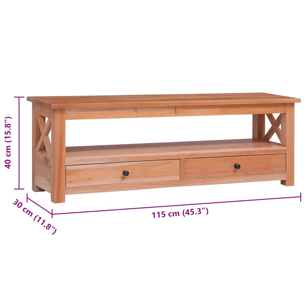 Mobile Porta TV-Mobile per TV-Credenza TV 115x30x40 cm in Legno Massello di Mogano