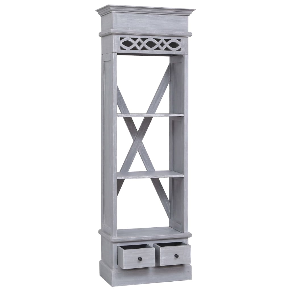 Credenza Alta 60x30x175 cm in Legno Massello di Mogano 337086