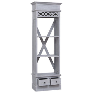 Credenza Alta 60x30x175 cm in Legno Massello di Mogano 337086