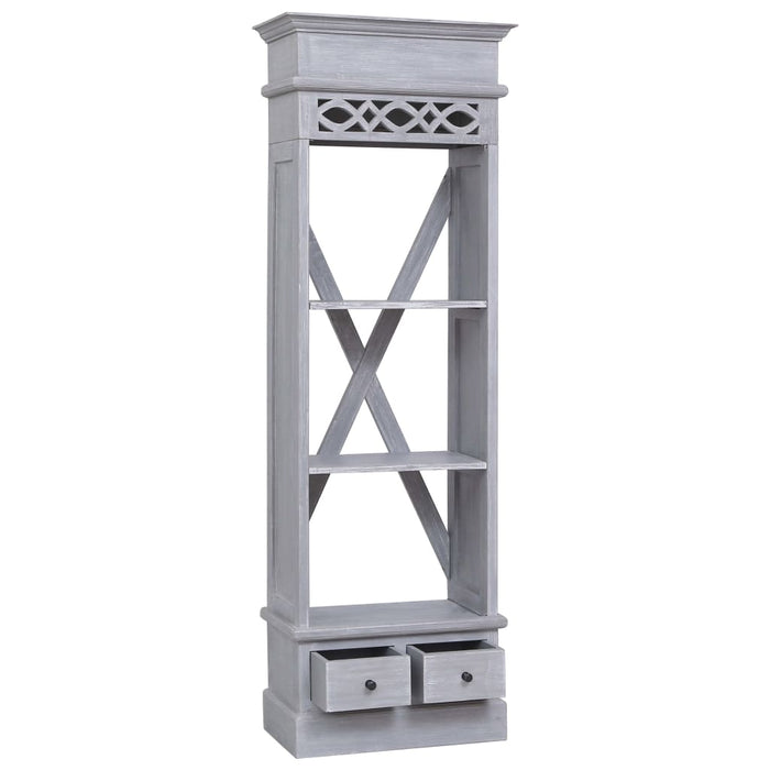 Credenza Alta 60x30x175 cm in Legno Massello di Mogano 337086