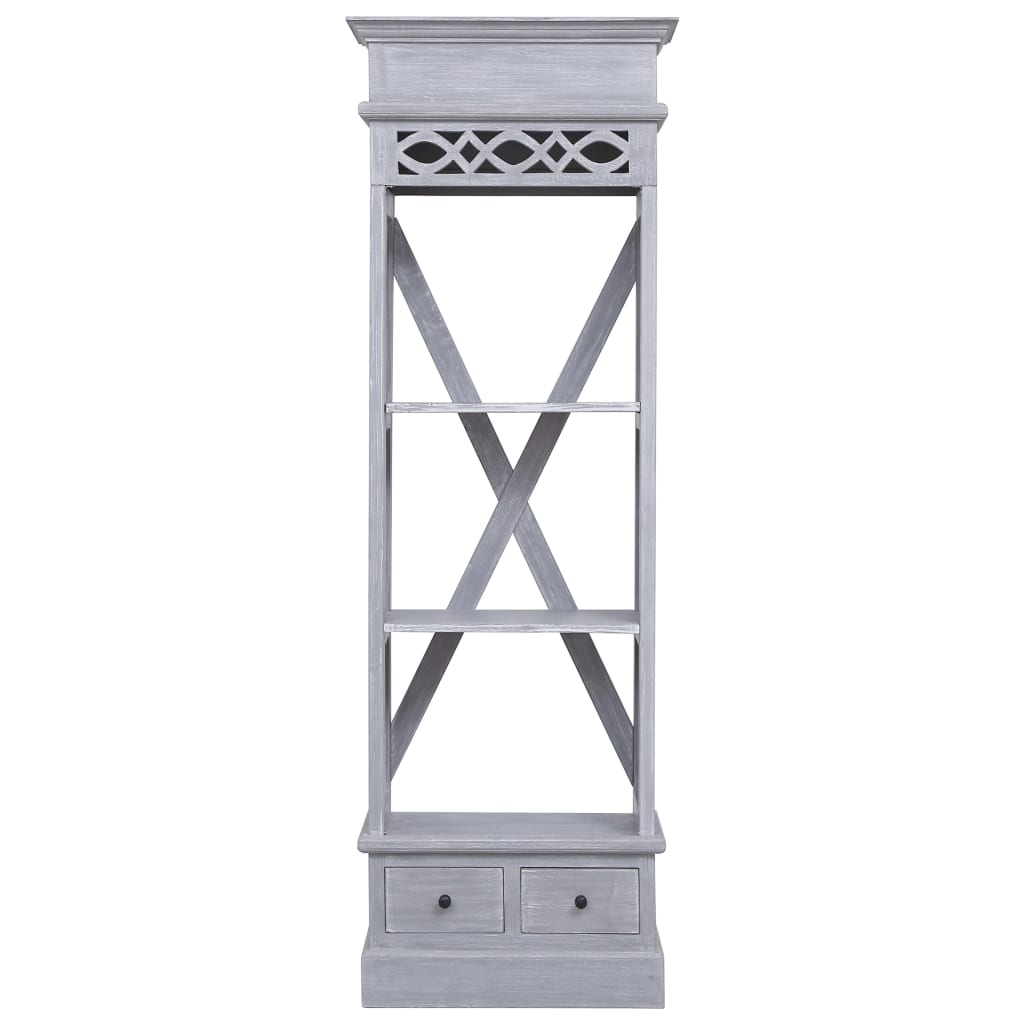 Credenza Alta 60x30x175 cm in Legno Massello di Mogano 337086