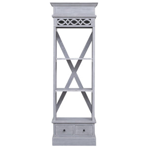 Credenza Alta 60x30x175 cm in Legno Massello di Mogano 337086