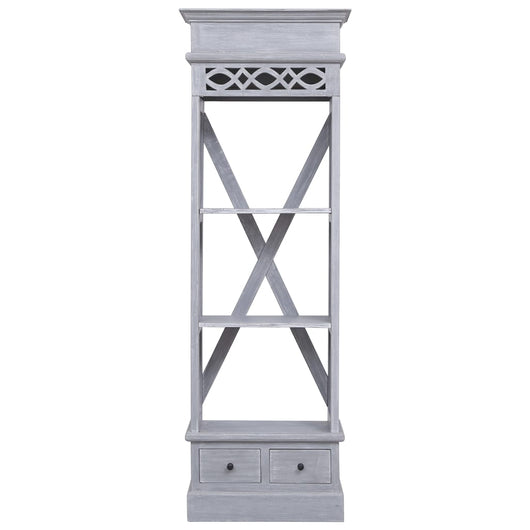 Credenza Alta 60x30x175 cm in Legno Massello di Mogano 337086