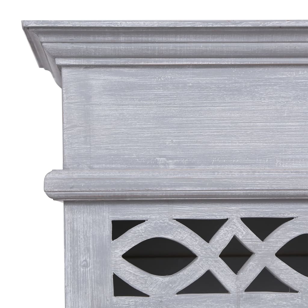 Credenza Alta 60x30x175 cm in Legno Massello di Mogano 337086