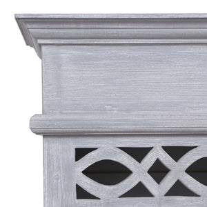 Credenza Alta 60x30x175 cm in Legno Massello di Mogano 337086