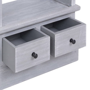 Credenza Alta 60x30x175 cm in Legno Massello di Mogano 337086