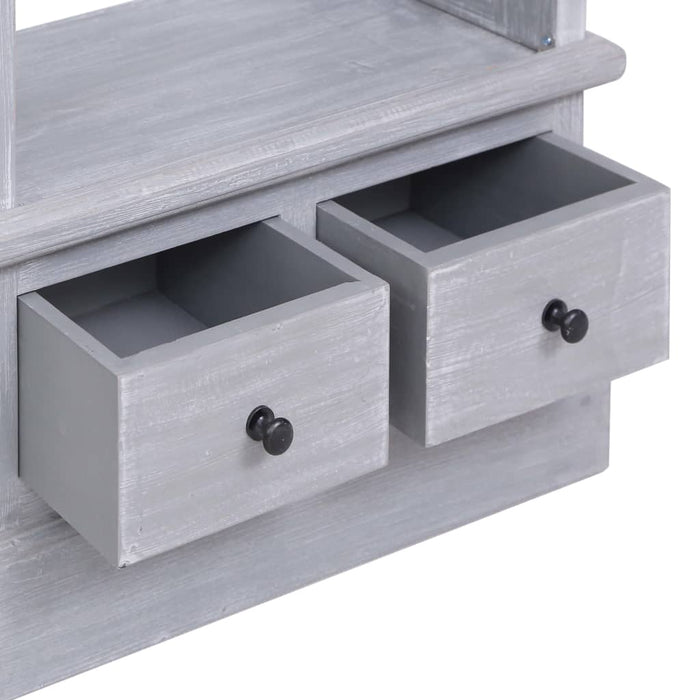 Credenza Alta 60x30x175 cm in Legno Massello di Mogano 337086