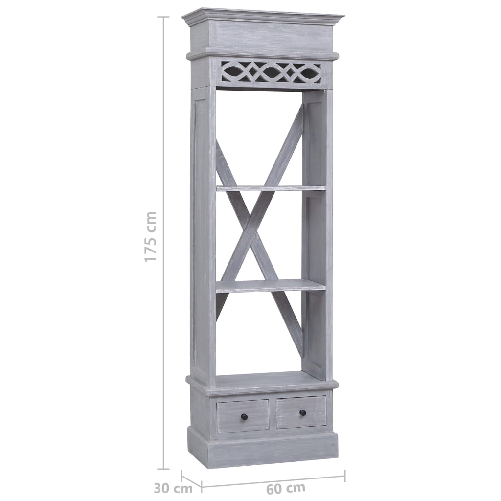 Credenza Alta 60x30x175 cm in Legno Massello di Mogano 337086