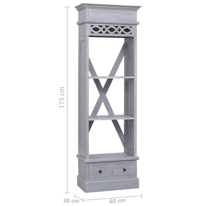 Credenza Alta 60x30x175 cm in Legno Massello di Mogano 337086