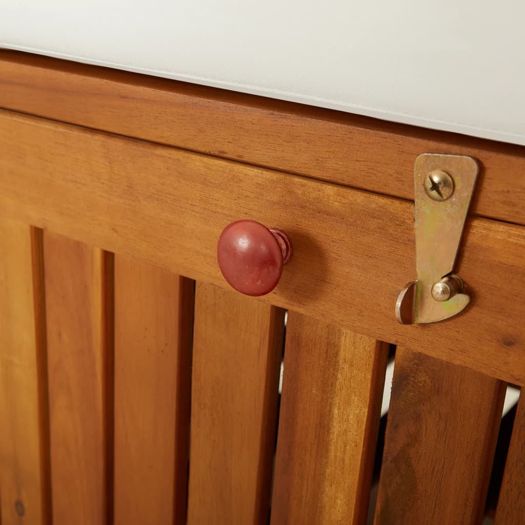 Cassapanca con Cuscino 148 cm in Legno Massello di Acacia 316737