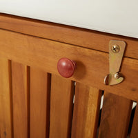 Cassapanca con Cuscino 148 cm in Legno Massello di Acacia 316737