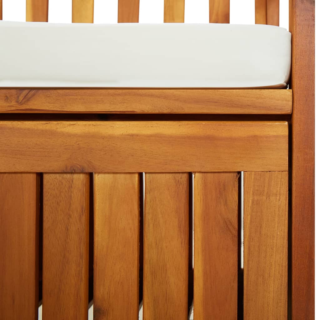 Cassapanca con Cuscino 170 cm in Legno Massello di Acacia 316738