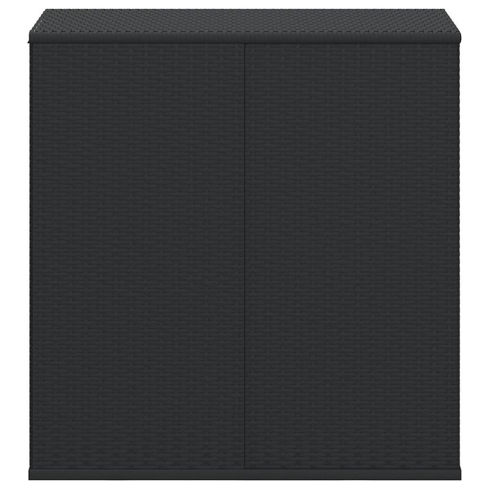 Contenitore Cuscini da Giardino Rattan PE 100x49x103,5 cm Nero 317223