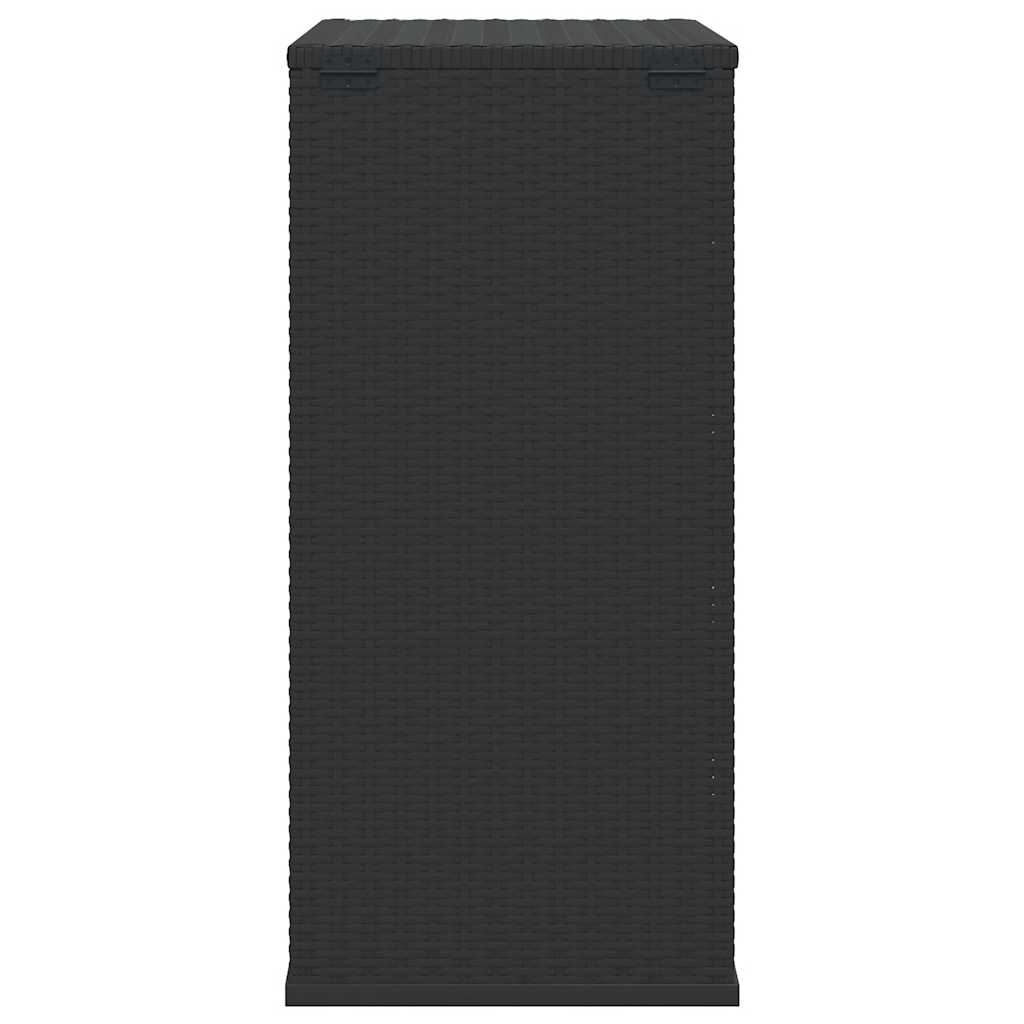 Contenitore Cuscini da Giardino Rattan PE 100x49x103,5 cm Nero 317223