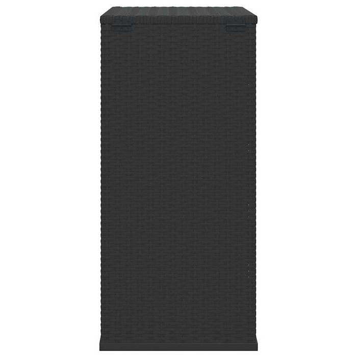 Contenitore Cuscini da Giardino Rattan PE 100x49x103,5 cm Nero 317223