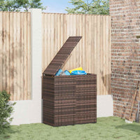Contenitore da Giardino in Rattan PE 100x49x103,5 cm Marrone 317224
