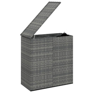 Contenitore da Giardino in Rattan PE 100x49x103,5 cm Grigio cod mxl 78457