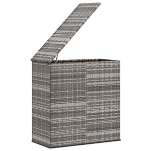 Contenitore da Giardino in Rattan PE 100x49x103,5 cm Grigio 317225